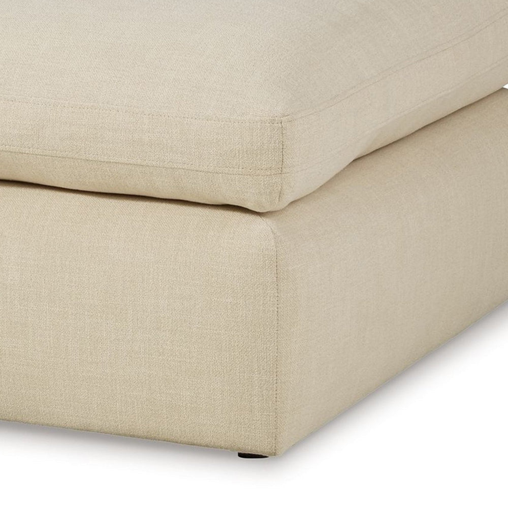 Ashley Elize Oversized Accent Ottoman | Beige Polyester | Soft Cushion | 42’’ BM327308