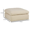 Ashley Elize Oversized Accent Ottoman | Beige Polyester | Soft Cushion | 42’’ BM327308