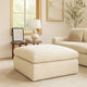 Ashley Elize Oversized Accent Ottoman | Beige Polyester | Soft Cushion | 42"
