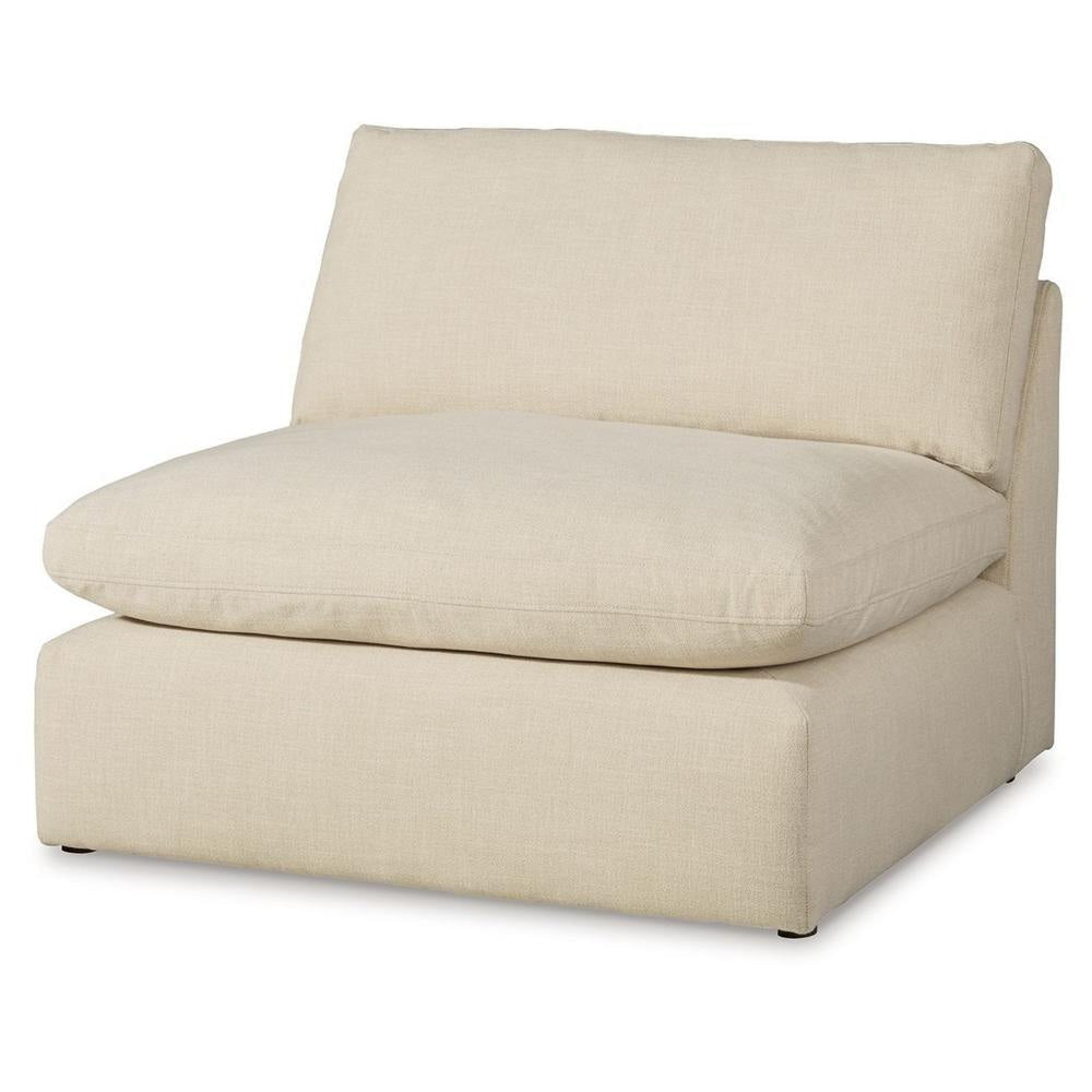 Ashley Elize Modular Armless Accent Chair | Beige Polyester | Plush Cushioned BM327309