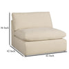 Ashley Elize Modular Armless Accent Chair | Beige Polyester | Plush Cushioned BM327309