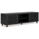 Ashley Danzi Large TV Media Console | 4 Shelves | Black Wood Finish | 72"