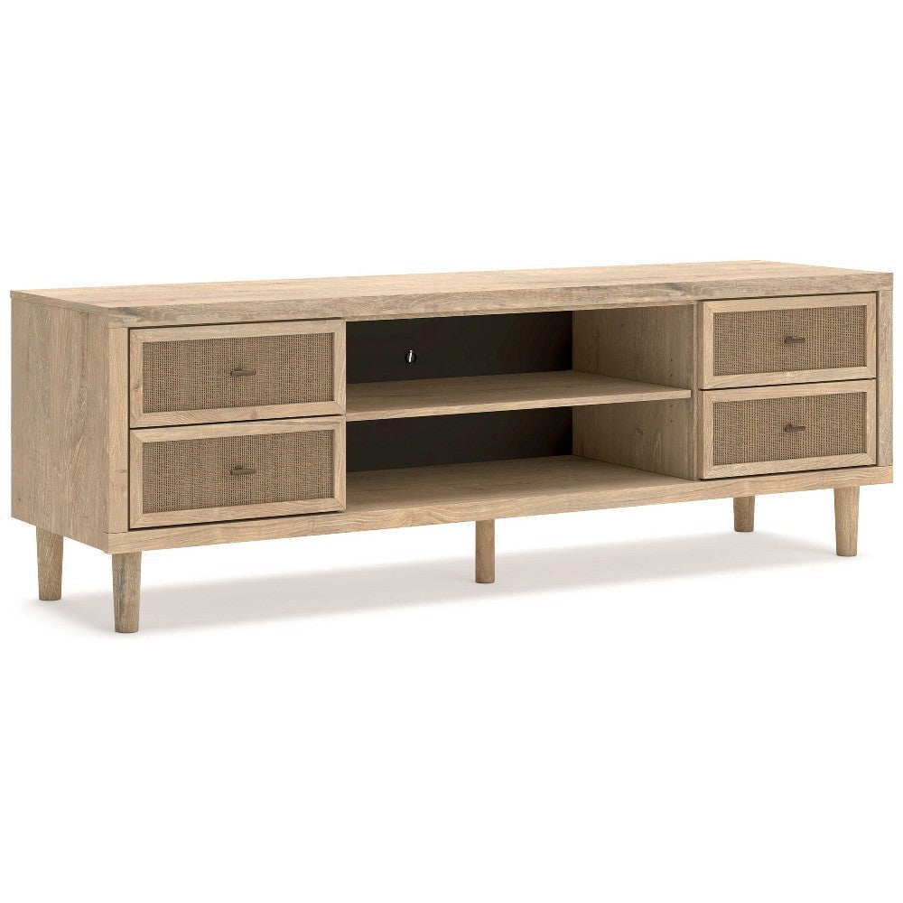 Ashley Ciel Large TV Media Console | 4 Drawers | 2 Shelves | Brown Wood | 72’’ BM327312