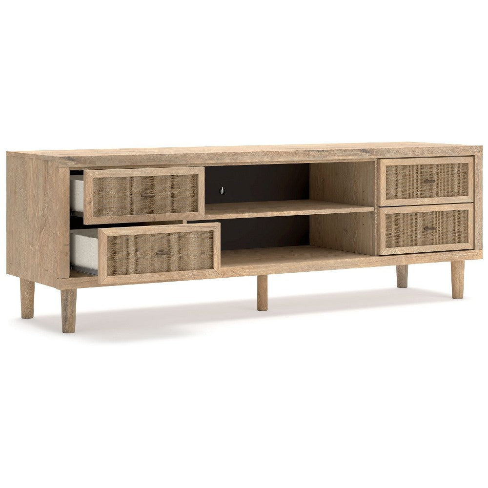Ashley Ciel Large TV Media Console | 4 Drawers | 2 Shelves | Brown Wood | 72’’ BM327312