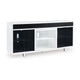 Ashley Ardon TV Media Console | Open Fireplace Area | White Black Wood | 72"