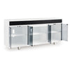 Ashley Ardon TV Media Console | Open Fireplace Area | White Black Wood | 72’’ BM327318