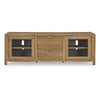 Ashley Cotty TV Media Console | Light Brown Rubberwood | Glass Door | 80’’ BM327321