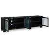 Ashley Bardi TV Media Console | Black Wood |4 Glass Doors | Metal | 85’’ BM327322