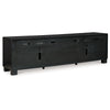 Ashley Bardi TV Media Console | Black Wood |4 Glass Doors | Metal | 85’’ BM327322