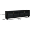 Ashley Bardi TV Media Console | Black Wood |4 Glass Doors | Metal | 85’’ BM327322