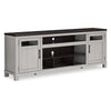 Ashley Darn TV Media Console | Open Space | Gray | Brown Acacia Wood | 88’’ BM327323