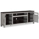 Ashley Darn TV Media Console | Open Space | Gray | Brown Acacia Wood | 88’’ BM327323