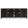 Ashley Darn TV Media Console | Open Space | Gray | Brown Acacia Wood | 88’’ BM327323