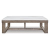 Ashley Aska Cocktail Coffee Table | Block Profile | Marble | 56’’ Taupe Gray BM327326