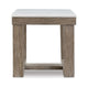 Ashley Aska Side End Table | Block Profile | Marble | 24’’ Taupe Gray Wood BM327327