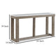 Ashley Aska Sofa Console Table | Block Profile | Marble Top | 64’’ Taupe Gray BM327328