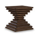 Ashley Reem Side End Table | Square Geometric Hourglass | 28" Dark Brown