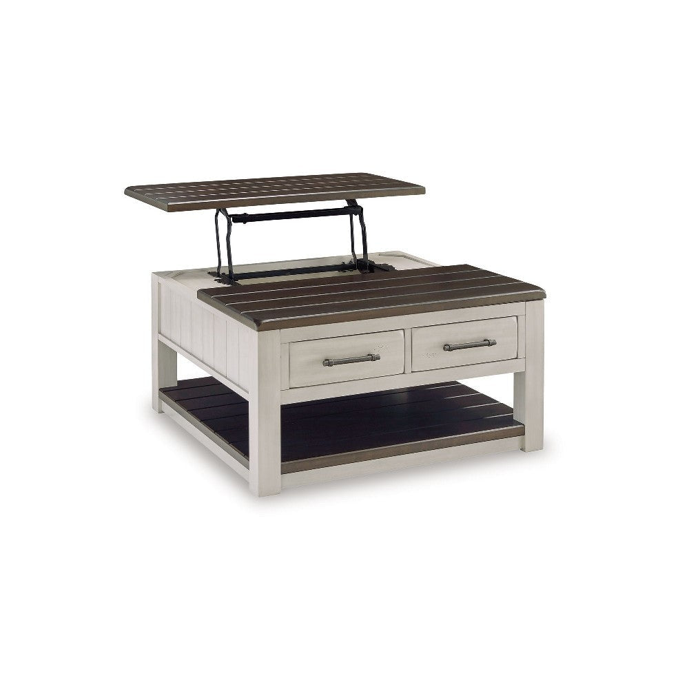 Ashley Barb Coffee Table | 2 Drawers and Lift Top | 36’’ Gray Acacia Wood BM327331