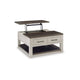 Ashley Barb Coffee Table | 2 Drawers and Lift Top | 36’’ Gray Acacia Wood BM327331