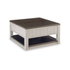 Ashley Barb Coffee Table | 2 Drawers and Lift Top | 36’’ Gray Acacia Wood BM327331