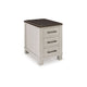 Ashley Barb Chairside End Table | 3 Drawers | 24" Glazed Gray Acacia Wood