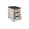 Ashley Barb Chairside End Table | 3 Drawers | 24’’ Glazed Gray Acacia Wood BM327332