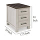 Ashley Barb Chairside End Table | 3 Drawers | 24’’ Glazed Gray Acacia Wood BM327332