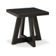 Ashley Dani Side End Table | Angled Legs | Square 24" Black Hardwood Top