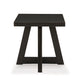 Ashley Dani Side End Table | Angled Legs | Square 24’’ Black Hardwood Top BM327337