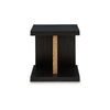 Ashley Copa Chairside End Table | Dual USB Port | 22’’ Oak Brown and Black BM327342