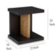 Ashley Copa Chairside End Table | Dual USB Port | 22’’ Oak Brown and Black BM327342