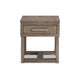 Ashley Aska Rectangular Side End Table with Drawer | USB Port | 24’’ Gray BM327343