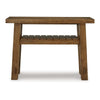 Ashley Ack Sofa Console Table | Slatted Shelf | Block legs | 48’’ Brown Wood BM327350