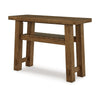 Ashley Ack Sofa Console Table | Slatted Shelf | Block legs | 48’’ Brown Wood BM327350