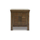Ashley Chip Side End Table | Dual Door Cabinet | 26’’ Rustic Brown Wood Frame BM327357