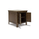 Ashley Chip Side End Table | Dual Door Cabinet | 26’’ Rustic Brown Wood Frame BM327357