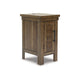 Ashley Chip Chairside End Table | Cabinet | 2 USB Ports | 17" Brown Wood