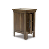 Ashley Chip Chairside End Table | Cabinet | 2 USB Ports | 17’’ Brown Wood BM327358