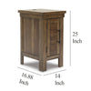 Ashley Chip Chairside End Table | Cabinet | 2 USB Ports | 17’’ Brown Wood BM327358