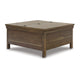Ashley Chip Lift Top Coffee Table | Hidden Storage | 36" Brown Acacia Wood