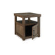 Ashley Olaf Side End Table | Open Shelf and Cabinet | 26’’ Brown Acacia Wood BM327361