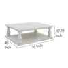 Ashley Dyne Cocktail Coffee Table | Plank Top | Balusters | 54’’ White Wood BM327362