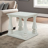 Ashley Dyne Side End Table | Plank Top | Baluster Legs | 27" White Hardwood