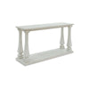 Ashley Dyne Sofa Console Table | Plank Top | Baluster Base | 60" White Wood