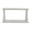 Ashley Dyne Sofa Console Table | Plank Top | Baluster Base | 60’’ White Wood BM327364