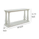 Ashley Dyne Sofa Console Table | Plank Top | Baluster Base | 60’’ White Wood BM327364