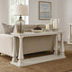 Ashley Dyne Sofa Console Table | Plank Top | Baluster Base | 60" White Wood