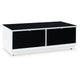 Ashley Tonny Cocktail Coffee Table | 2 Drawer | Black Glass Top | White Wood