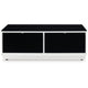 Ashley Tonny Cocktail Coffee Table | 2 Drawer | Black Glass Top | White Wood BM327368