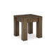 Ashley Wain Side End Table | Wireless Charging | Rectangular 24" Brown Wood